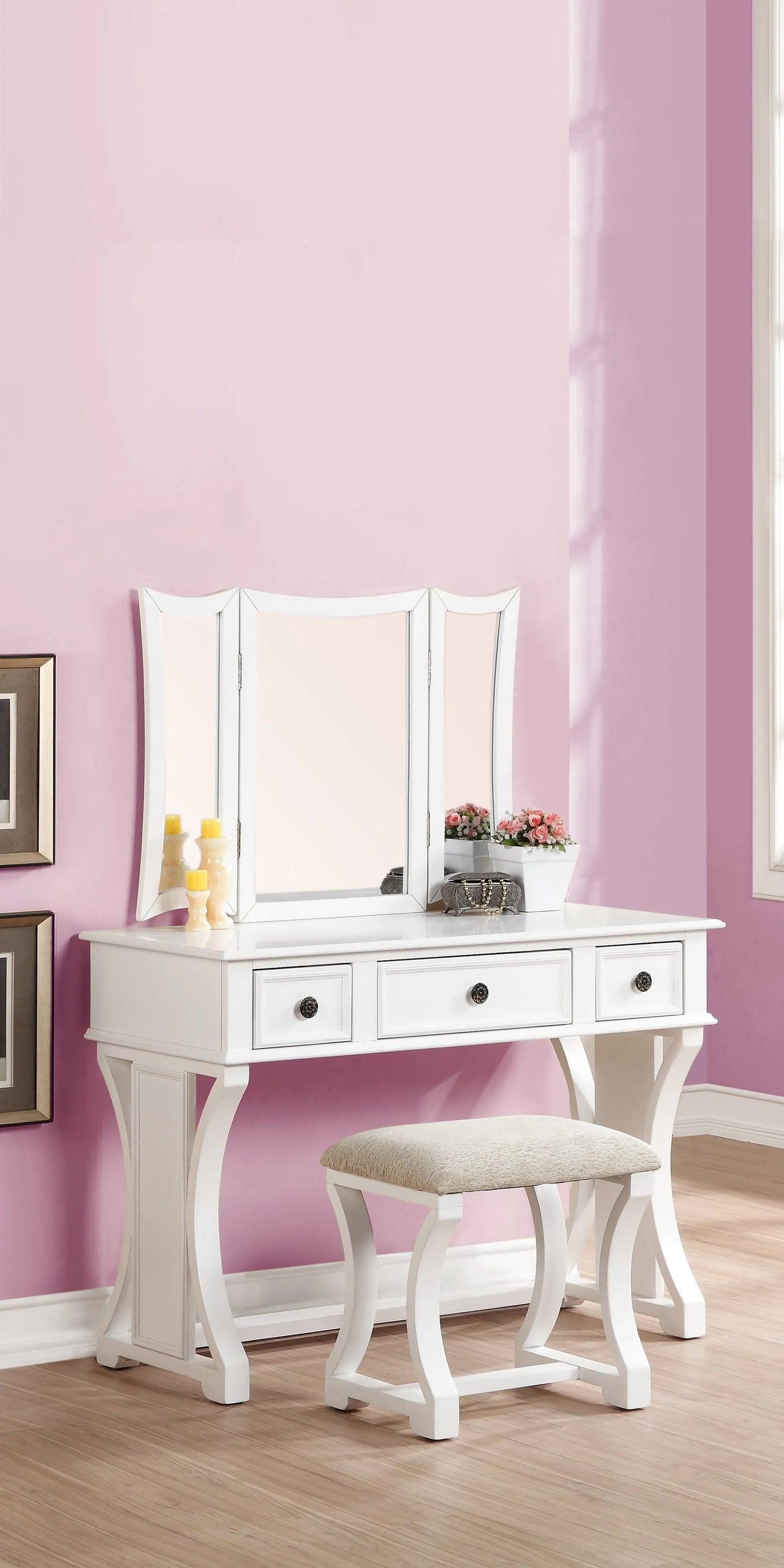 white vanity set