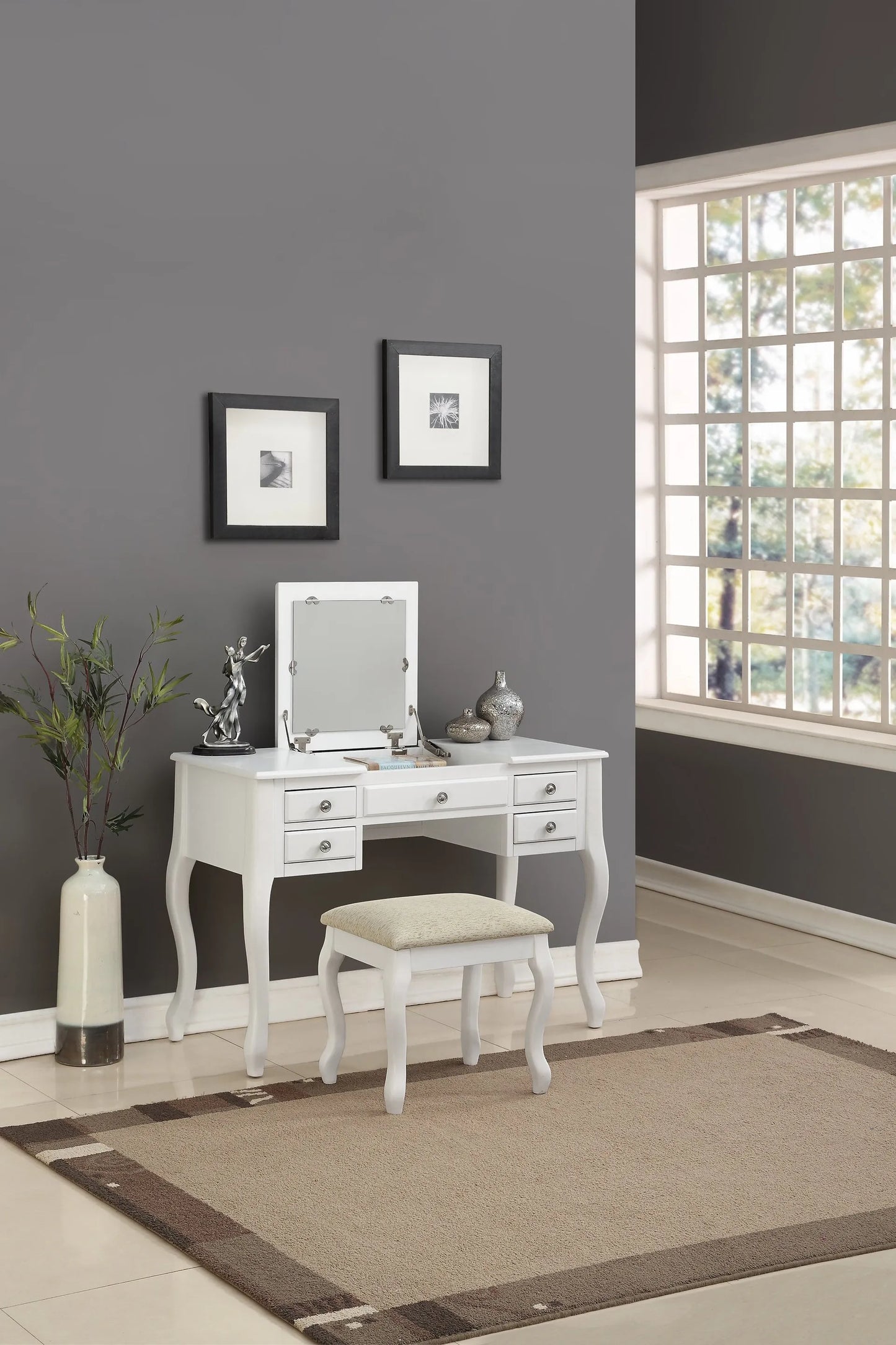 white vanity set