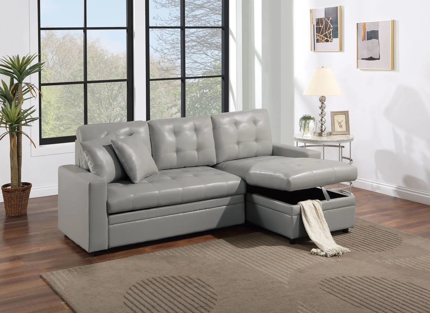 light grey fabric sofa sectional