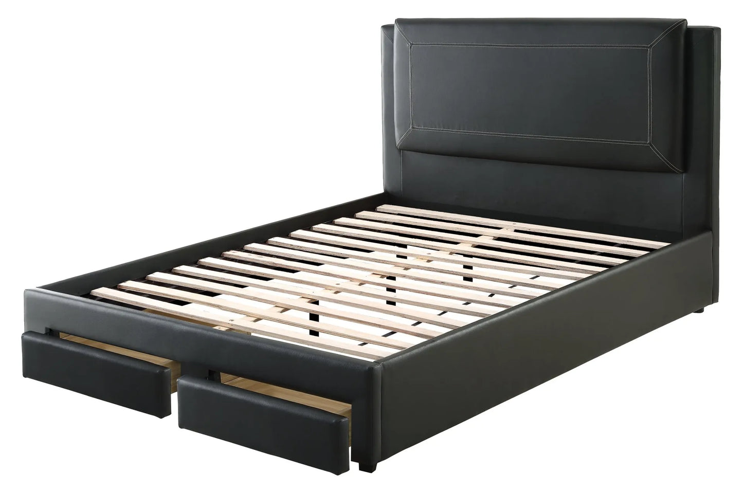 black single bed