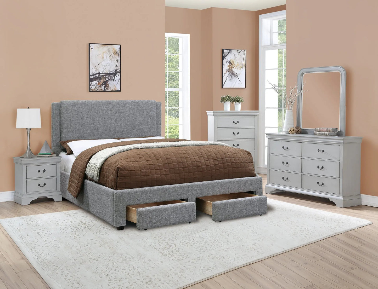 grey bedroom set