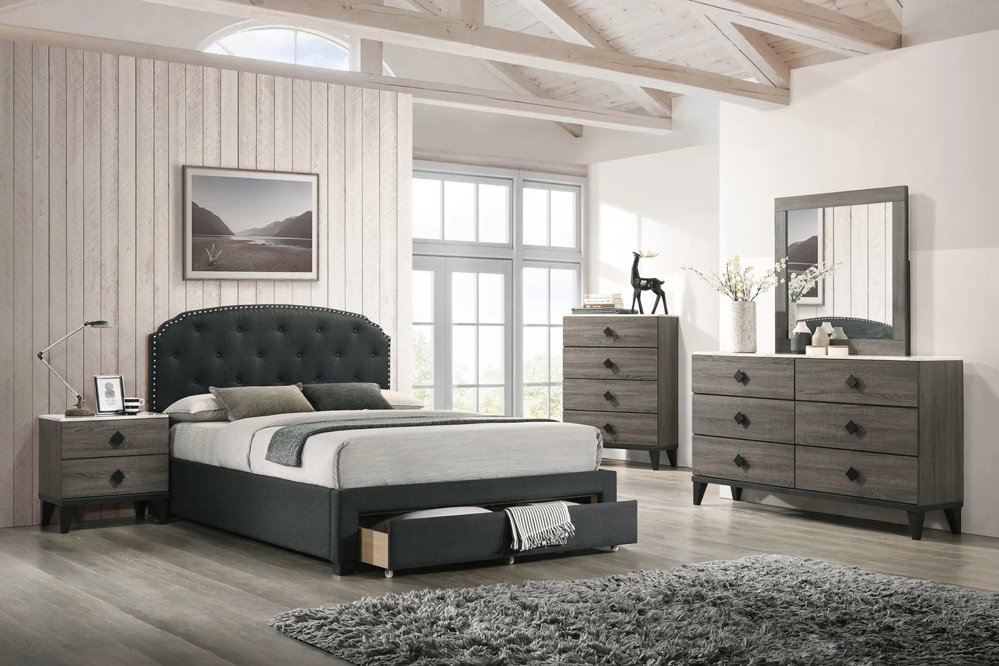 charcoal bedroom set