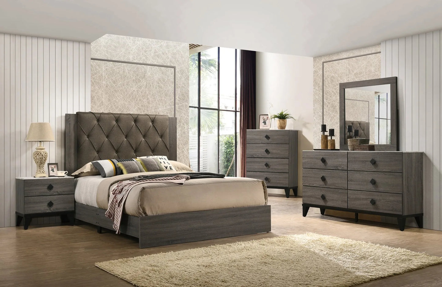 grey bedroom set