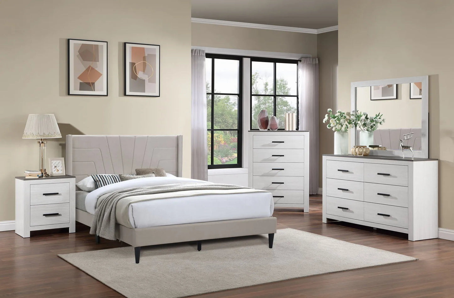light brown bedroom set