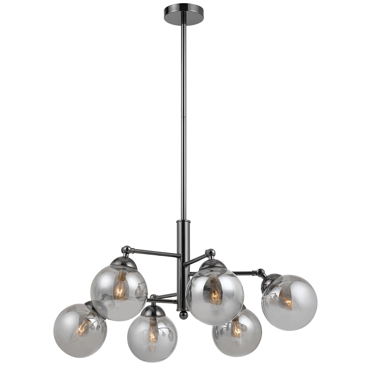 silver chandeliers