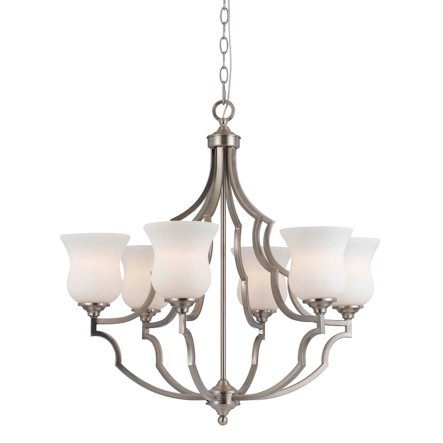 white chandeliers