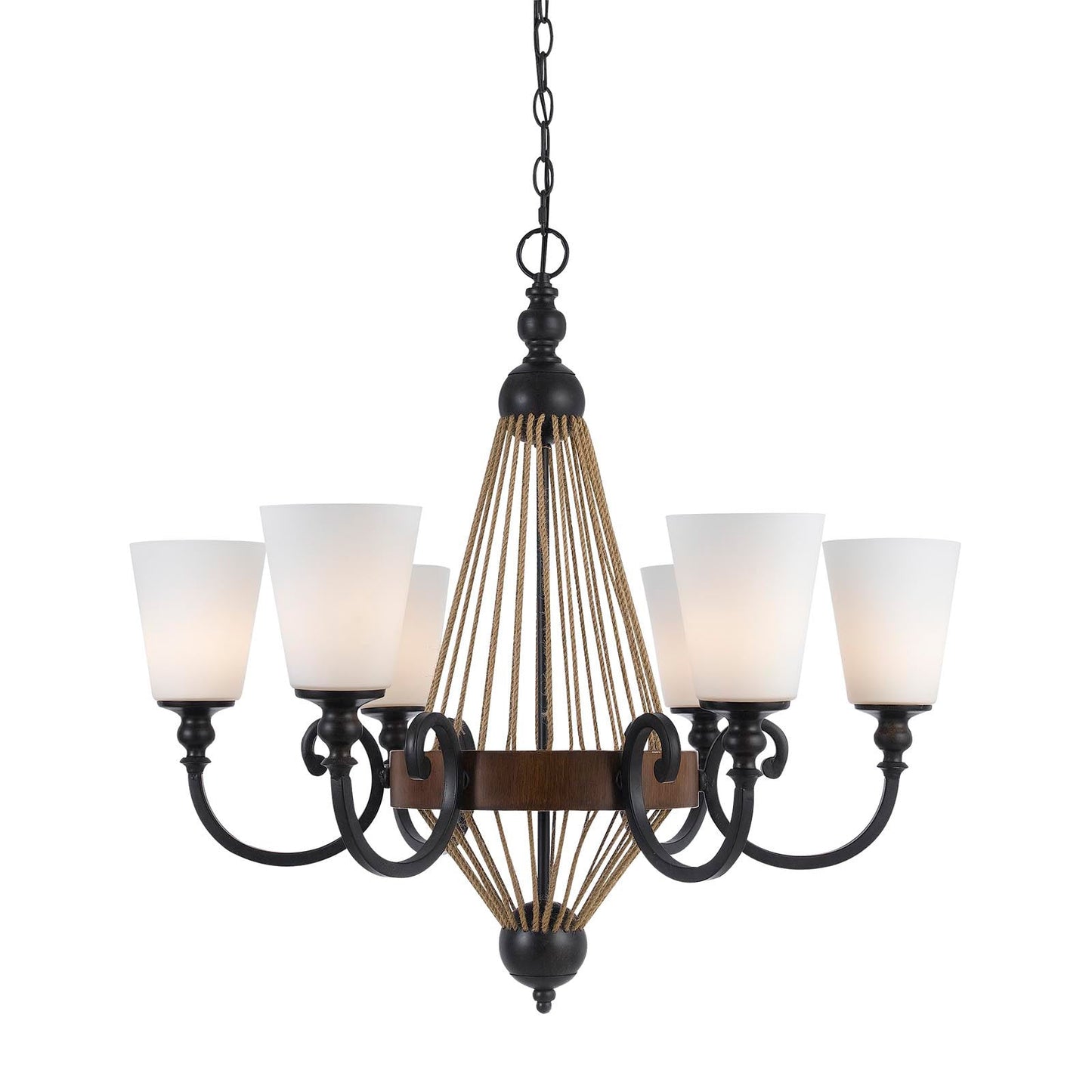 black chandeliers