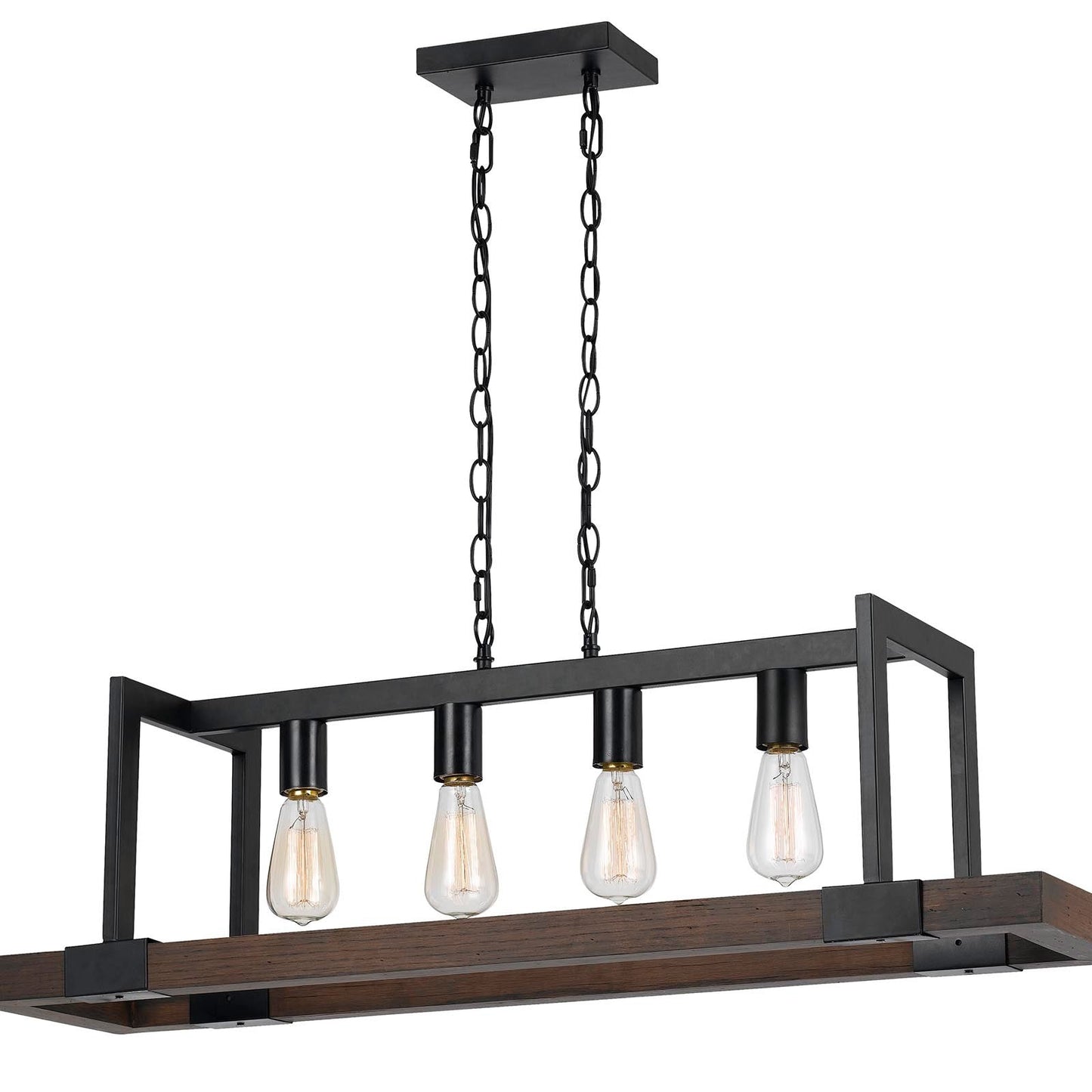 black chandeliers