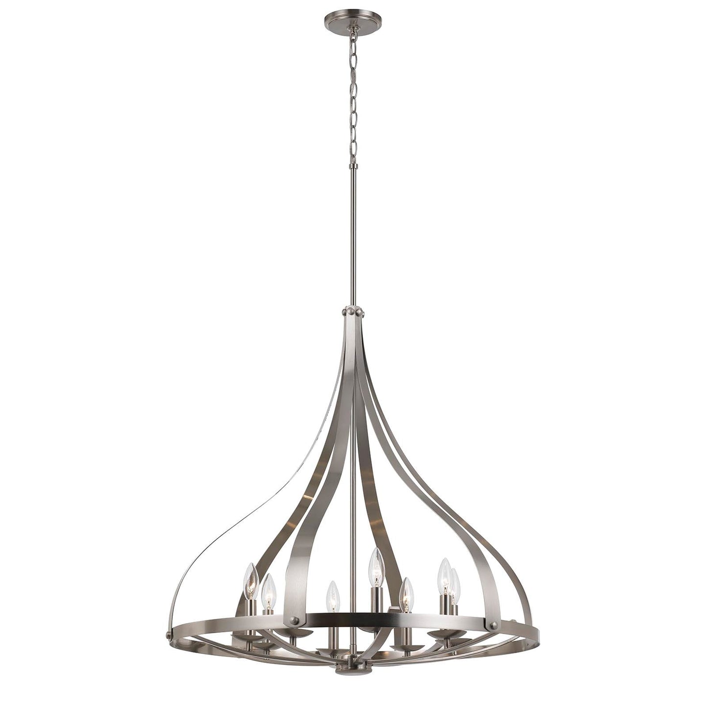 silver chandeliers