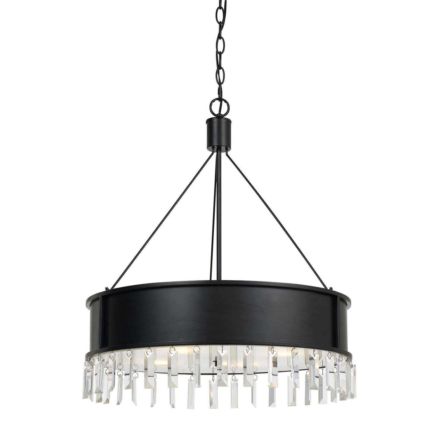 black chandeliers