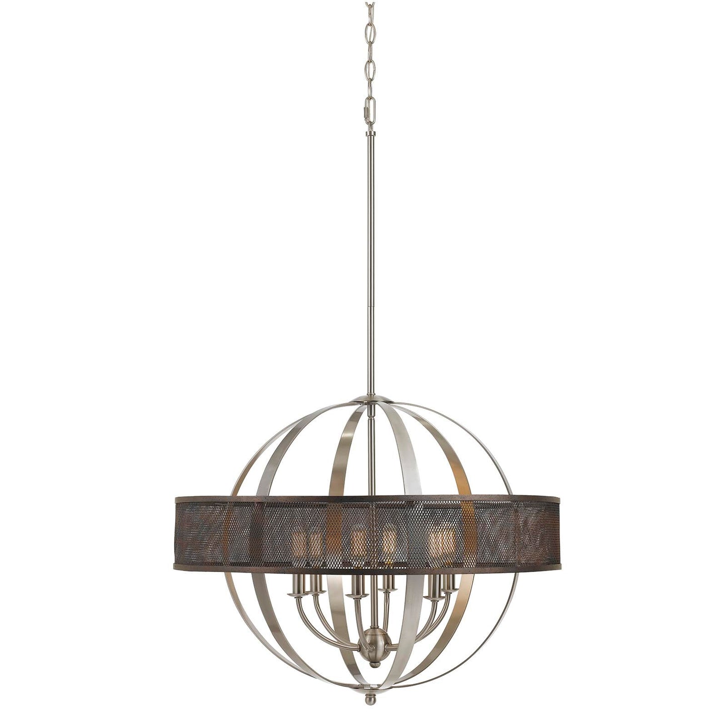 silver chandeliers