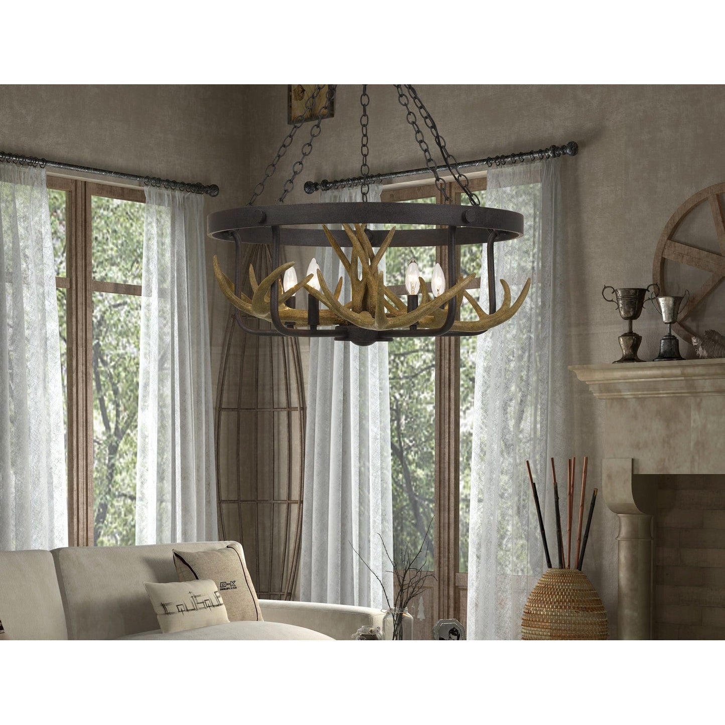 iron chandeliers