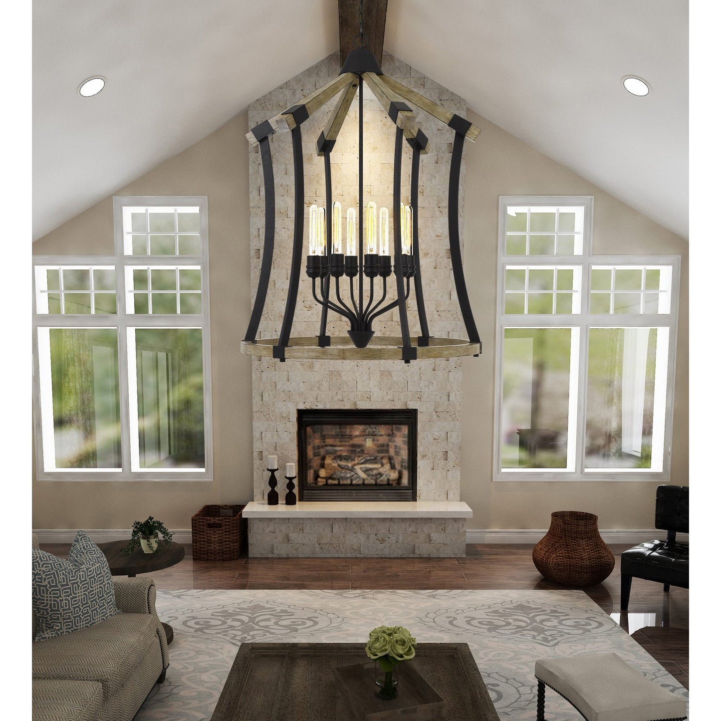 oak chandeliers