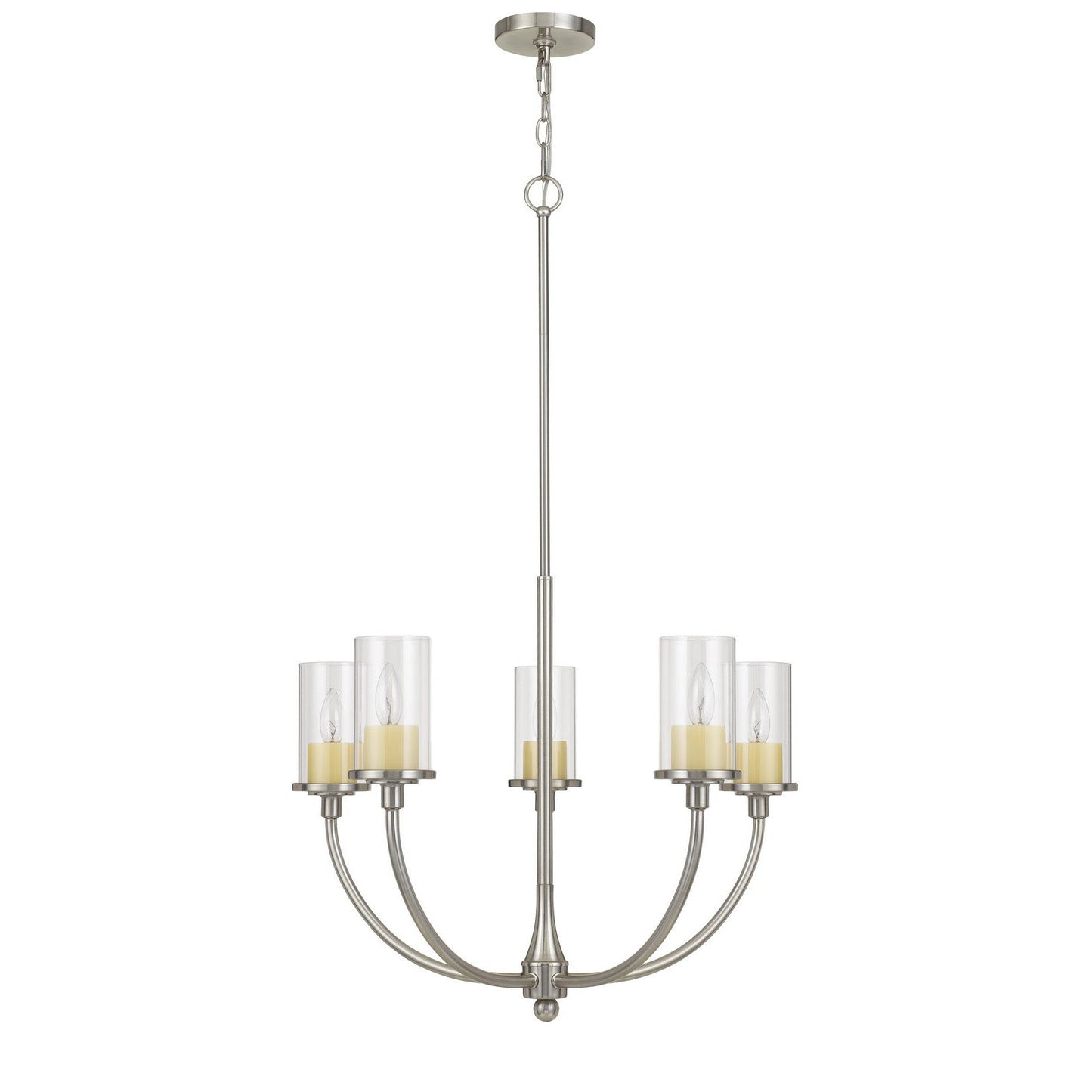 silver chandeliers