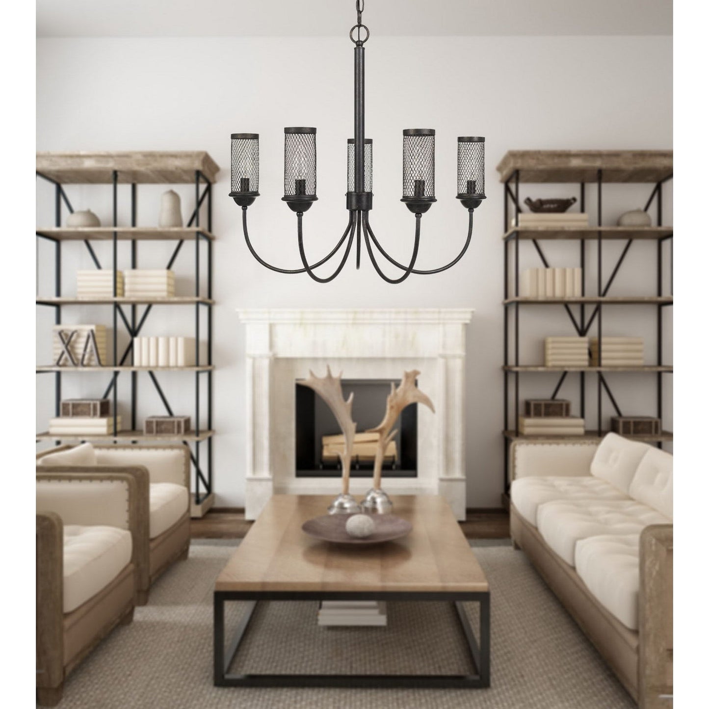 black chandeliers