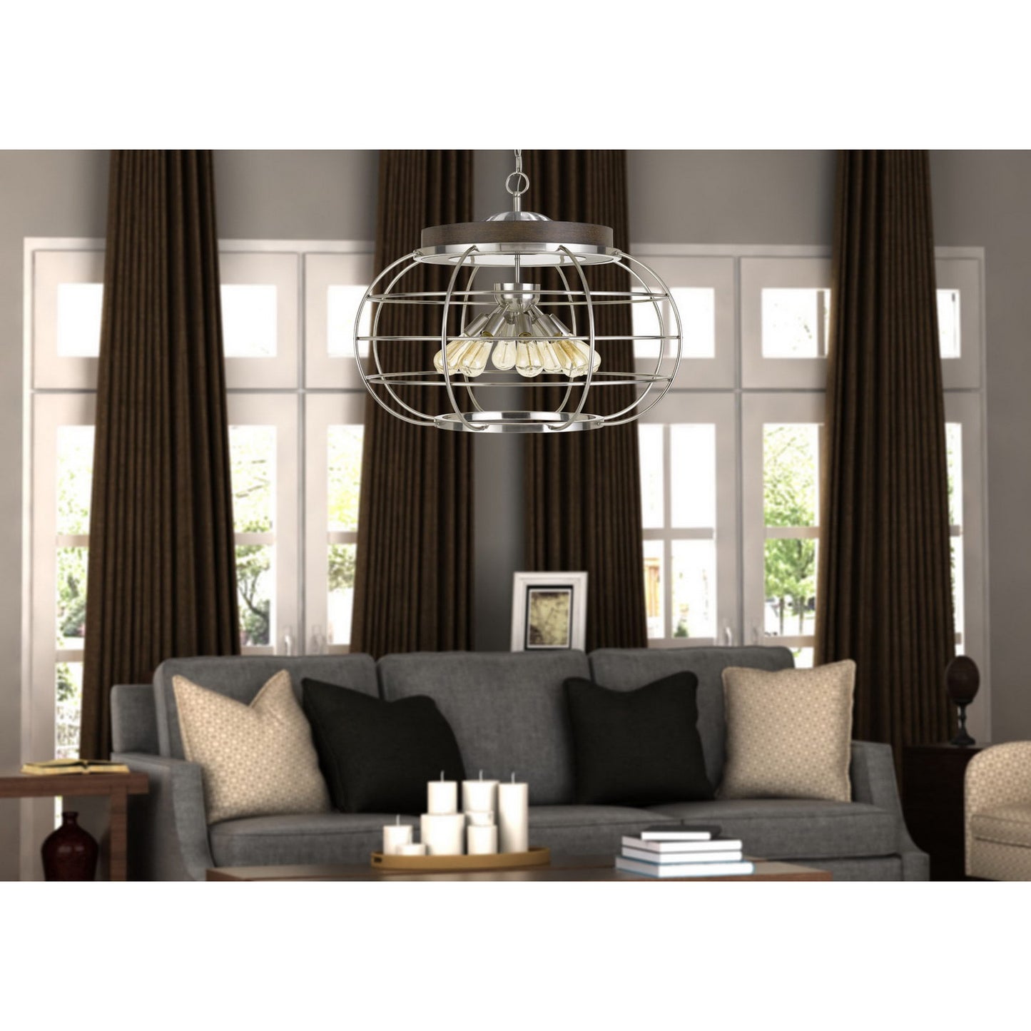 silver chandeliers
