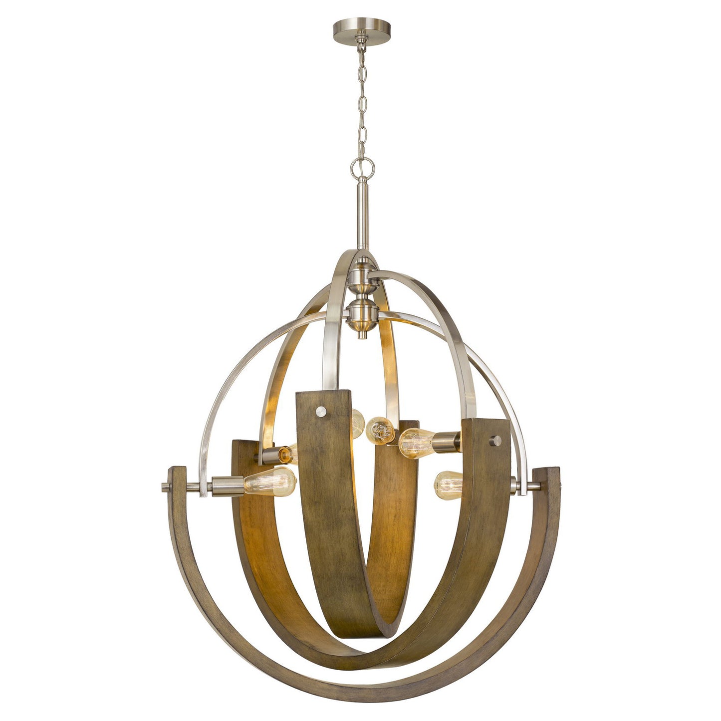 silver chandeliers