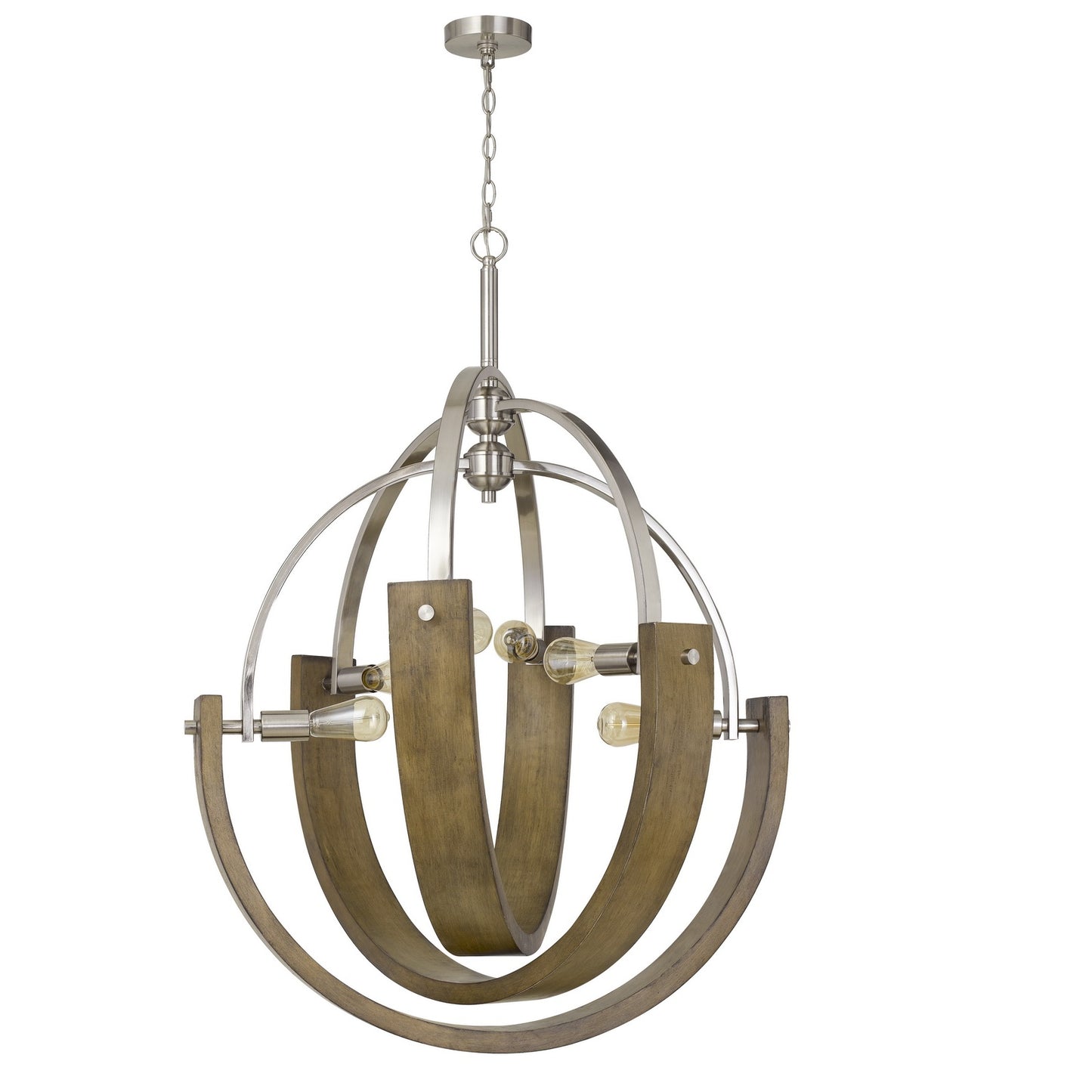 silver chandeliers