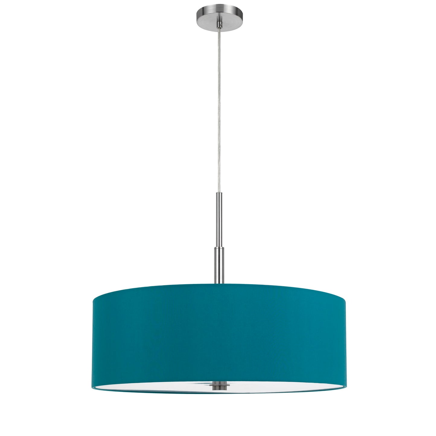 blue chandeliers
