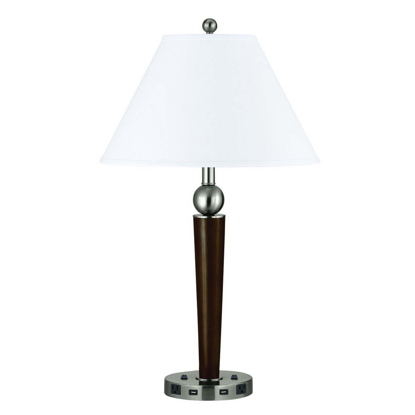 silver table lamp