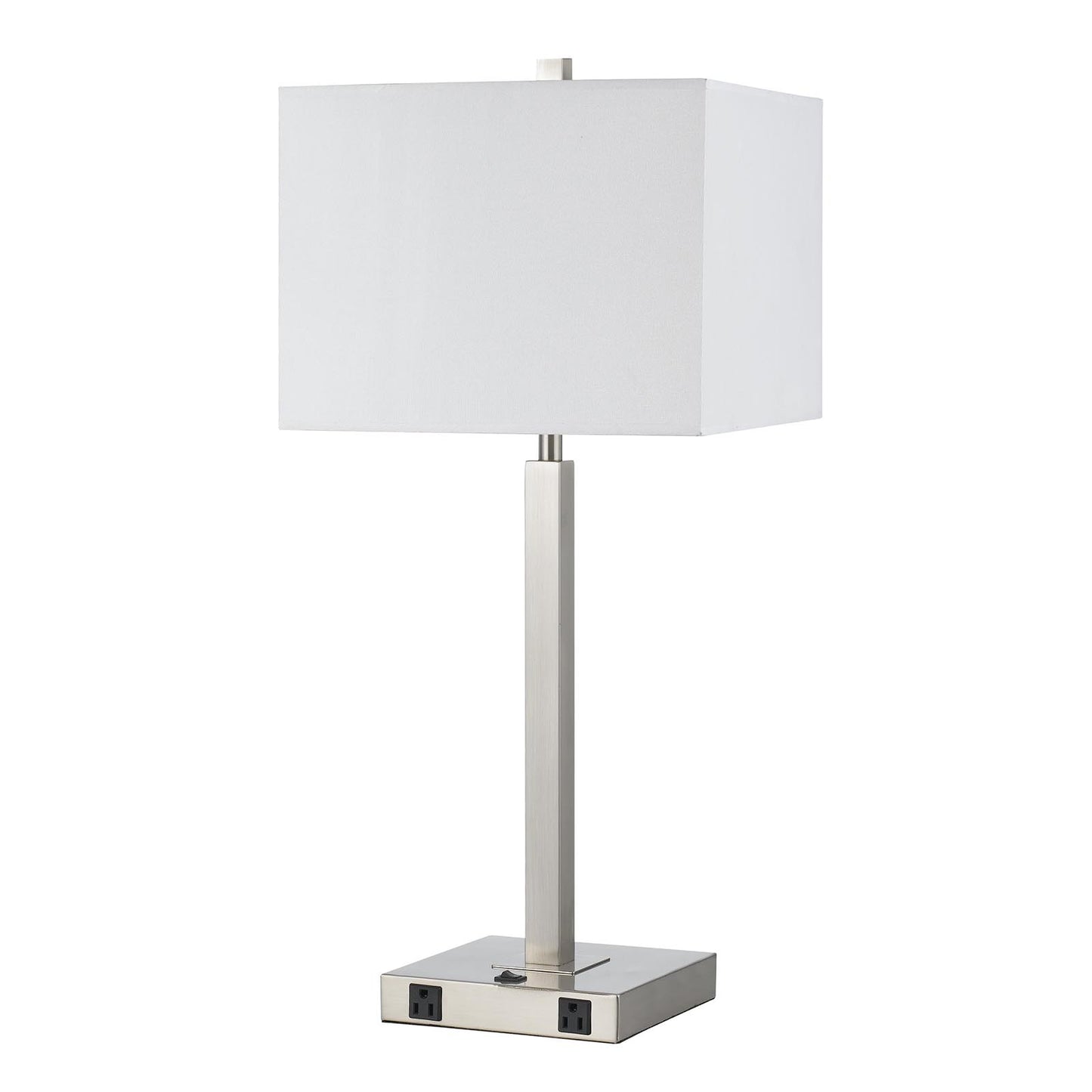 silver table lamp