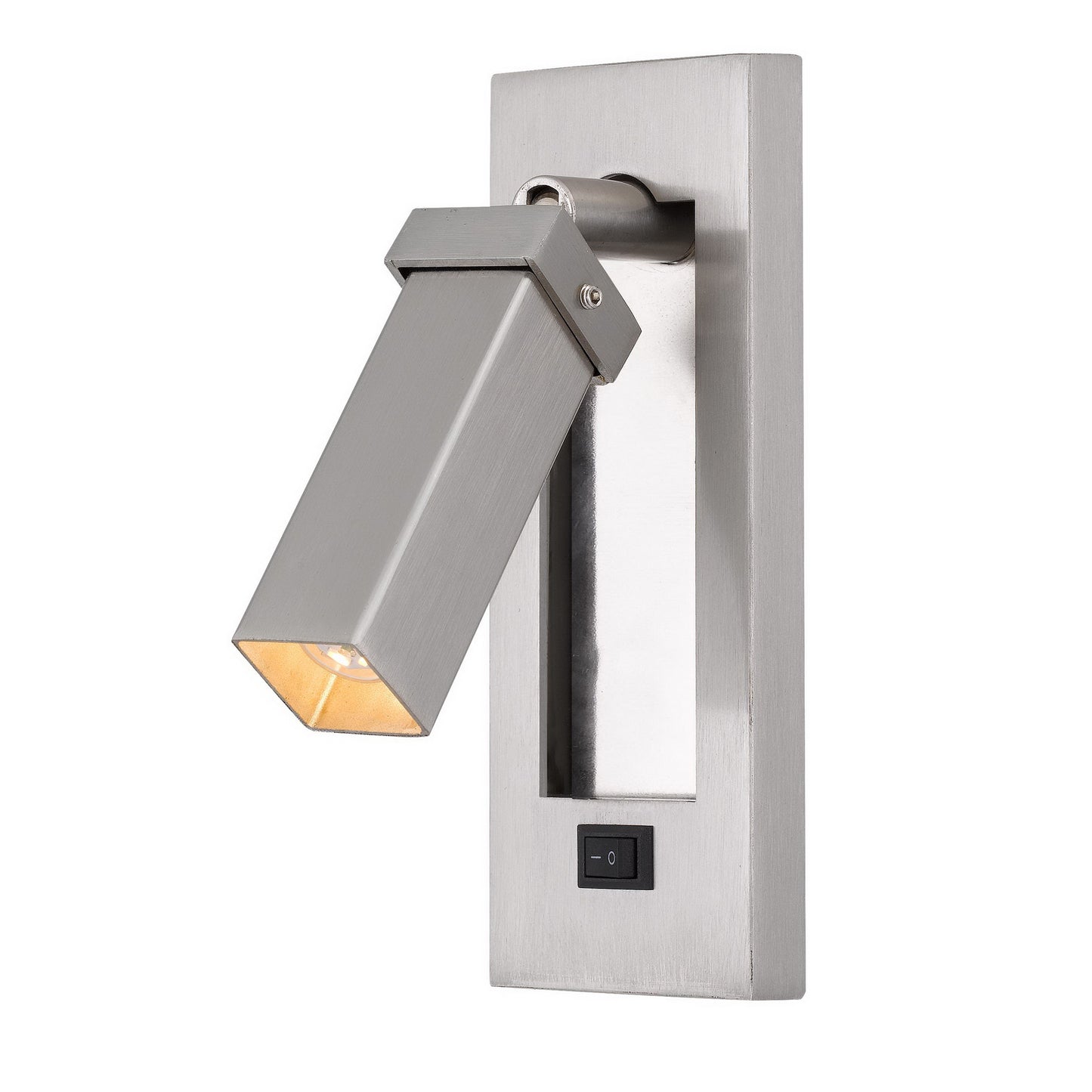 silver wall lamp