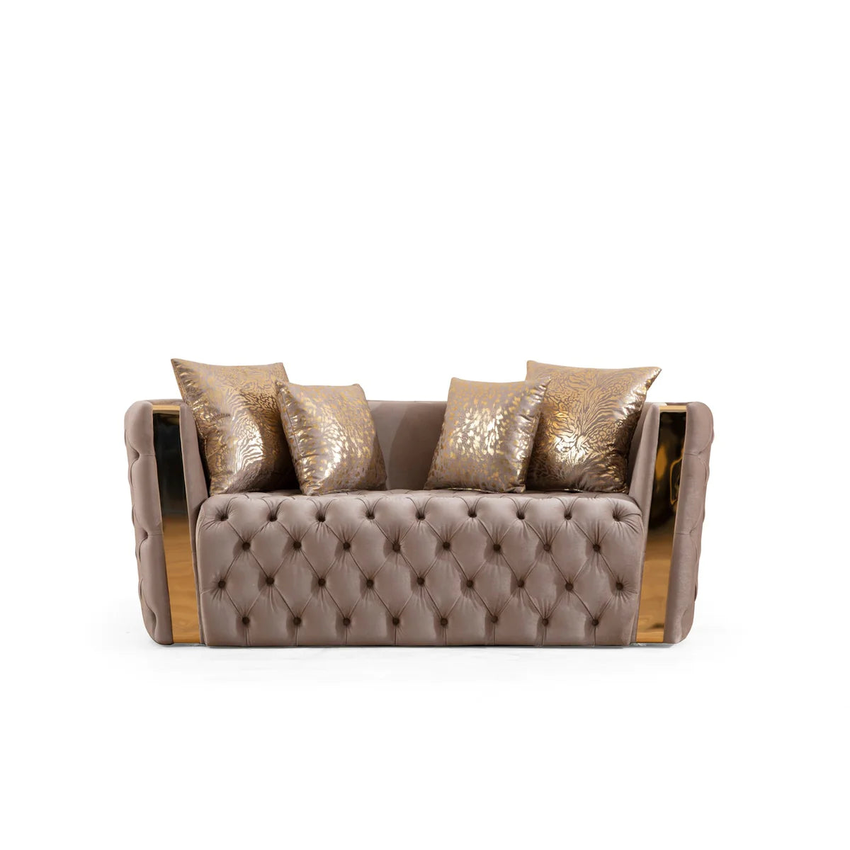golden loveseat