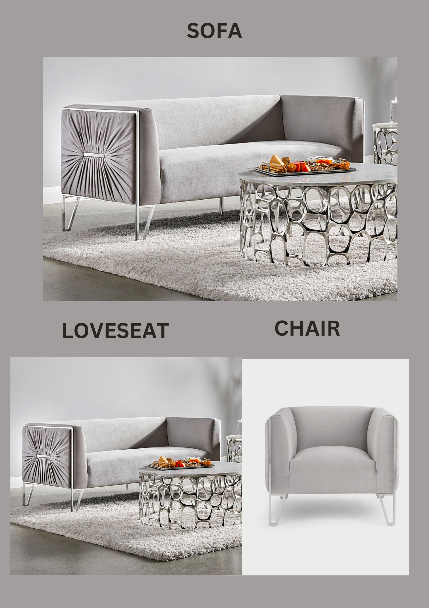 grey sofa set