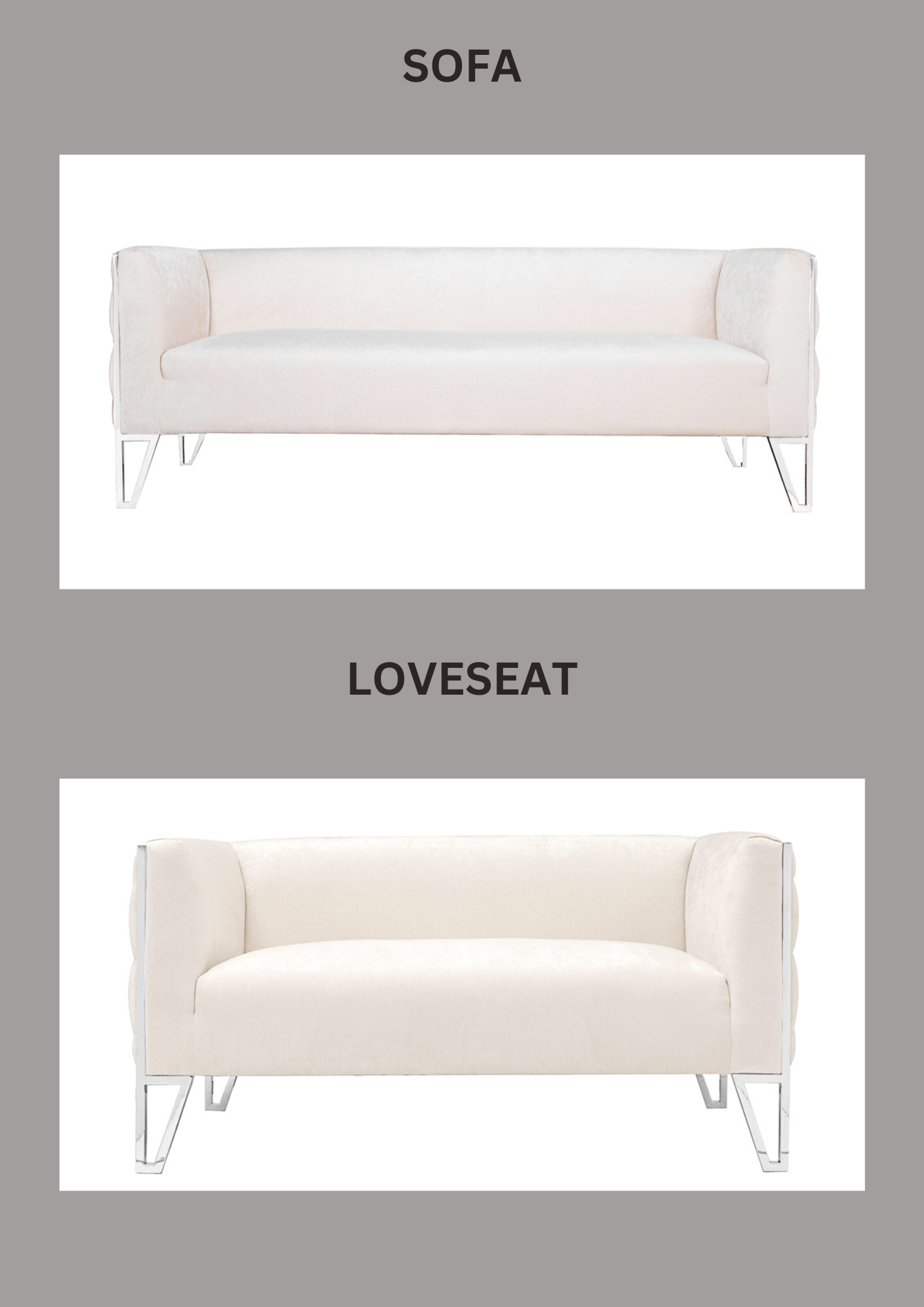 ivory sofa set