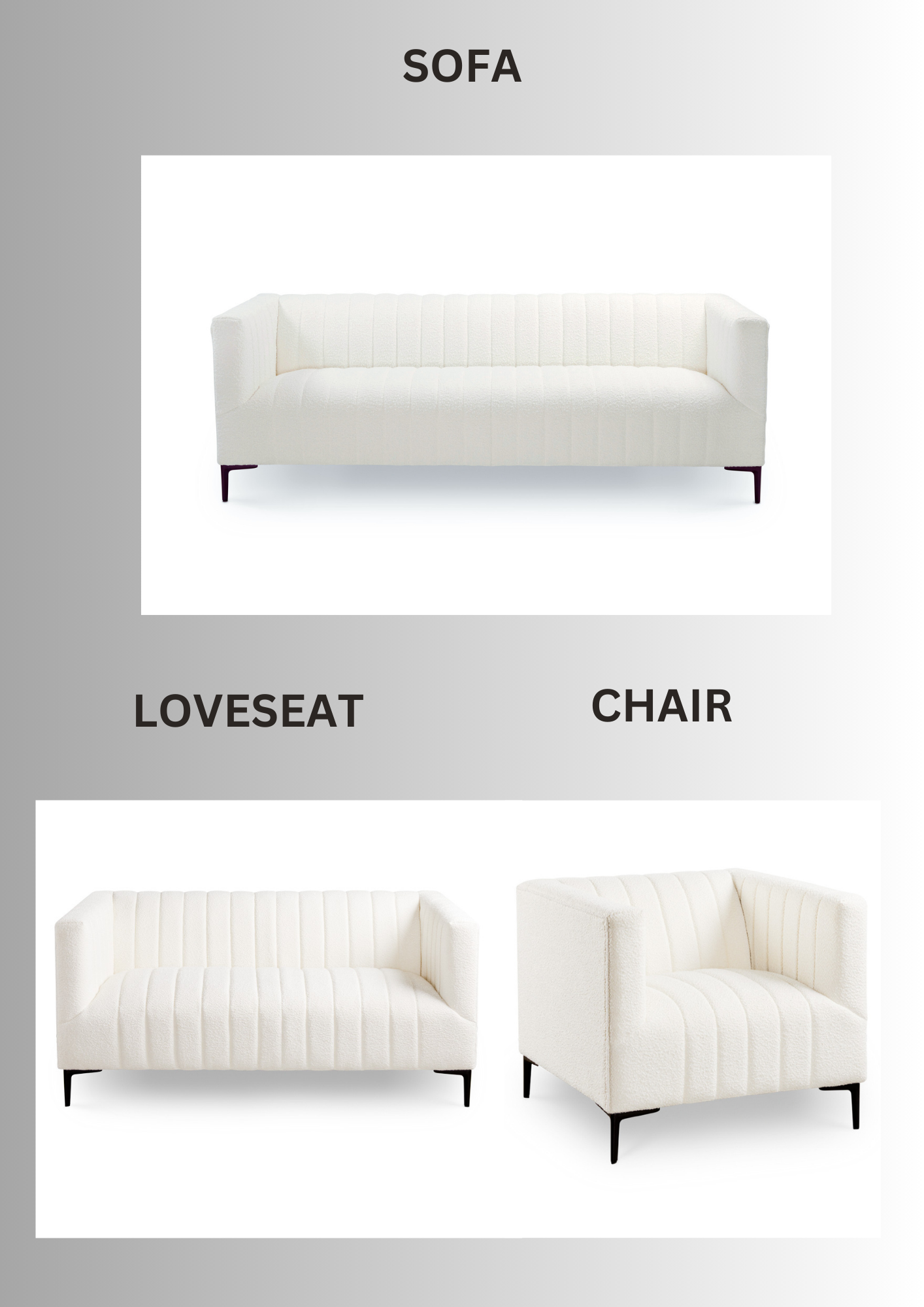 white sofa set