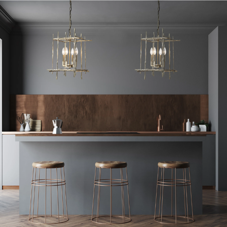 brass chandeliers