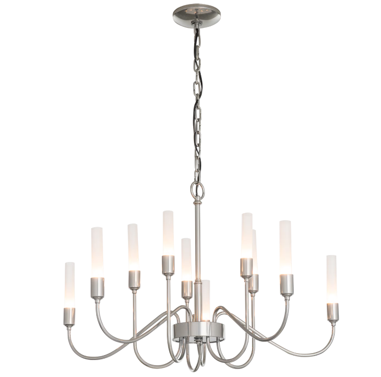 silver chandeliers