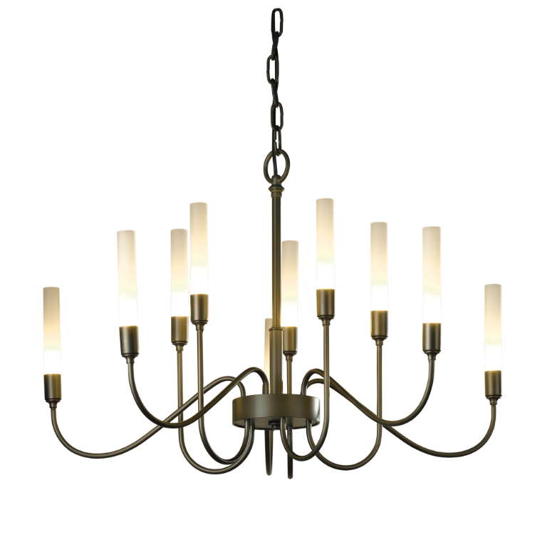 silver chandeliers