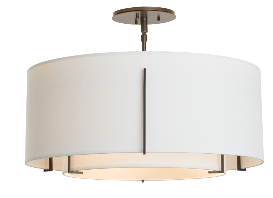Three lights semi flush ceiling light