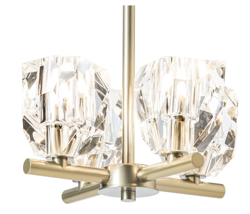 Four light semi flush ceiling light