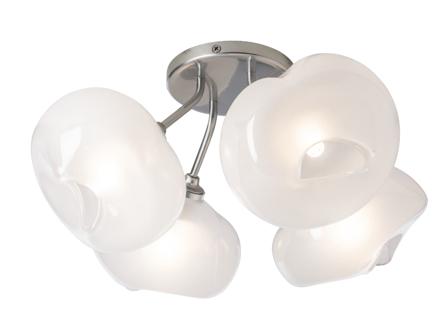 White semi-flush ceiling light
