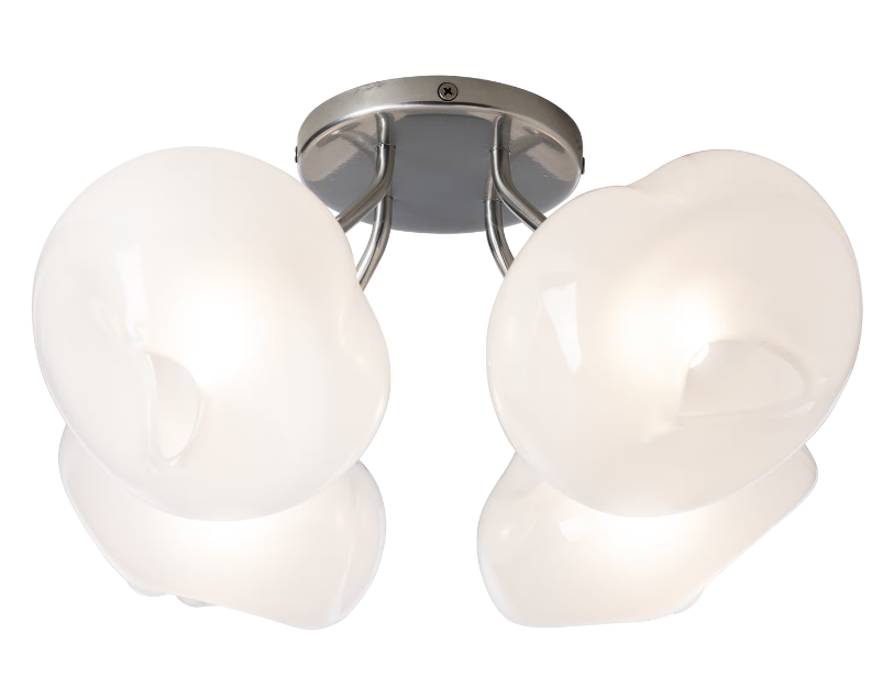 White semi-flush ceiling light