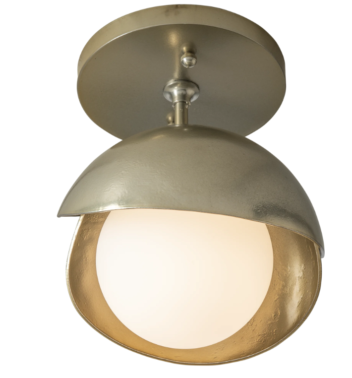 gold semi flush ceiling light