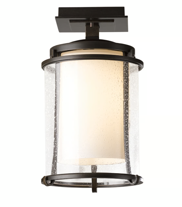 black semi flush mount light