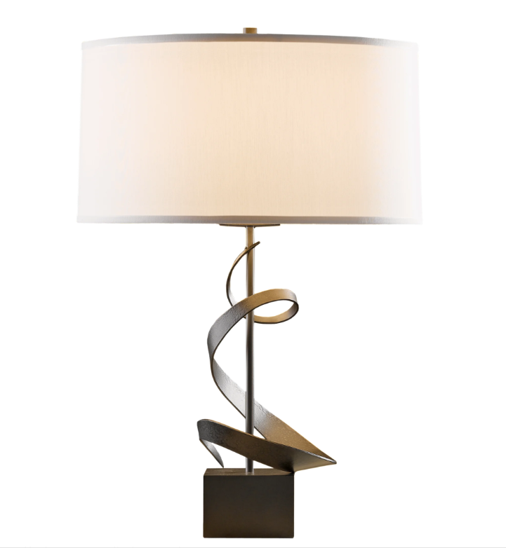 Dark smoke table lamp