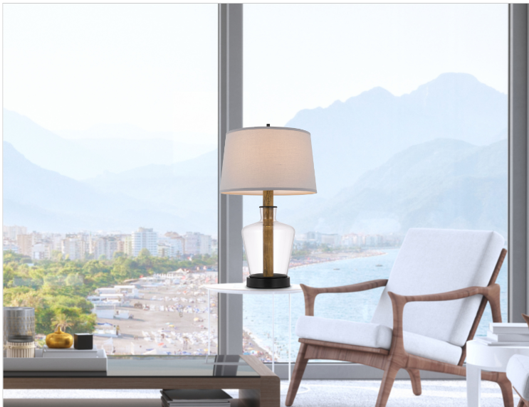 oak table lamp