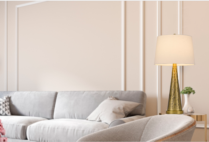 brass table lamp