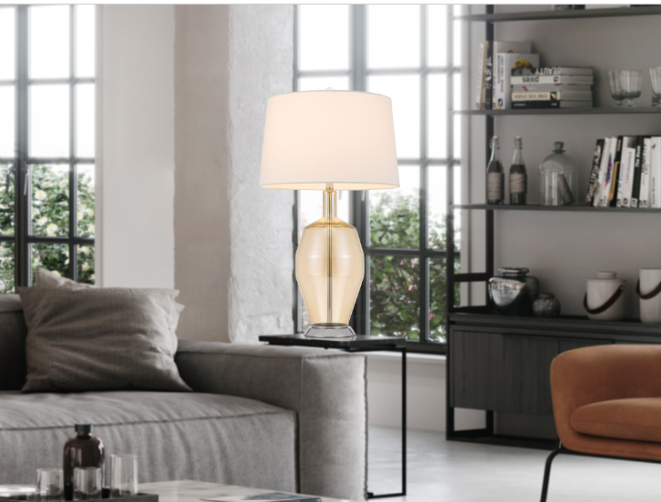 silver table lamp