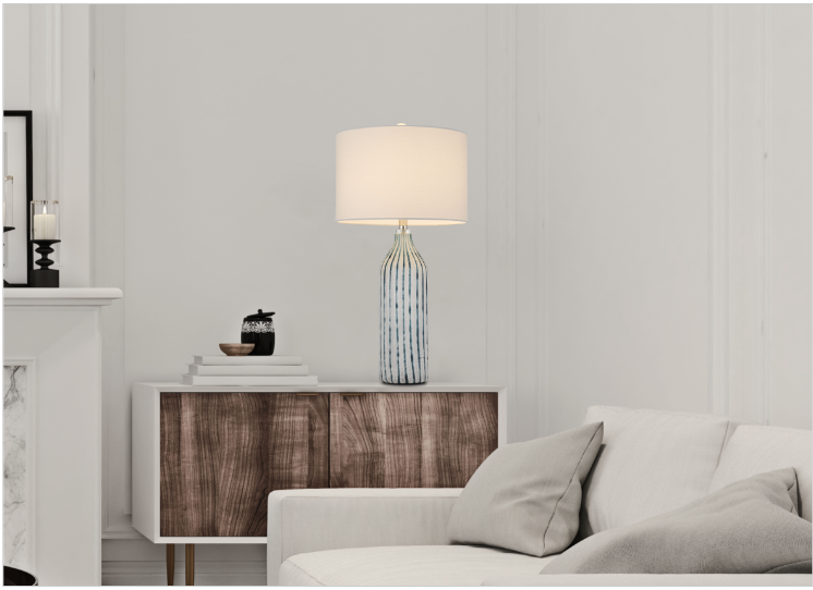 aqua grey table lamp