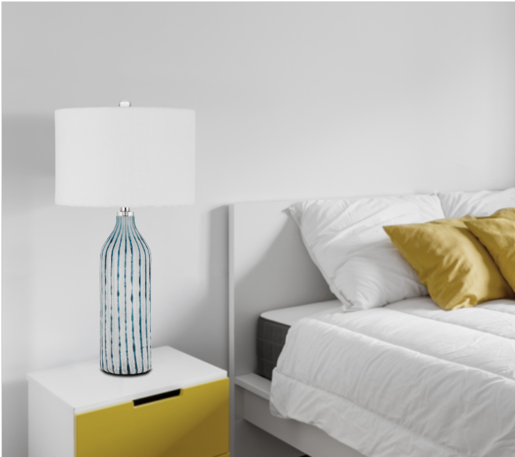 aqua grey table lamp