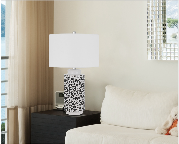 black table lamp