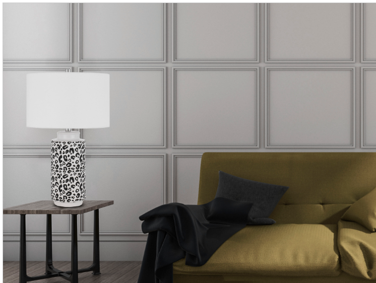 black table lamp