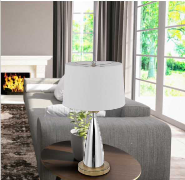 silver table lamp