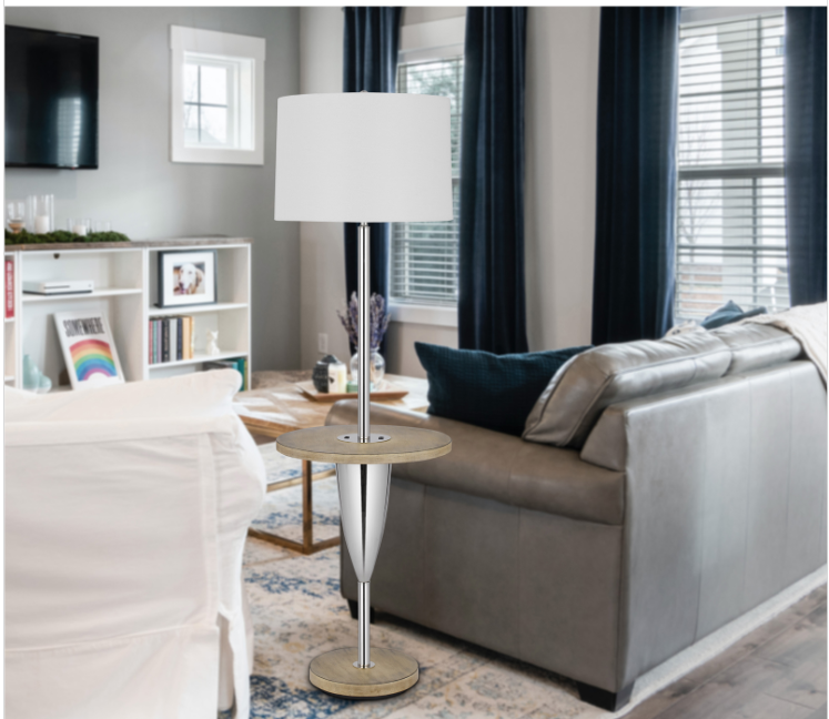 silver floor lamps