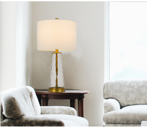 brass table lamp